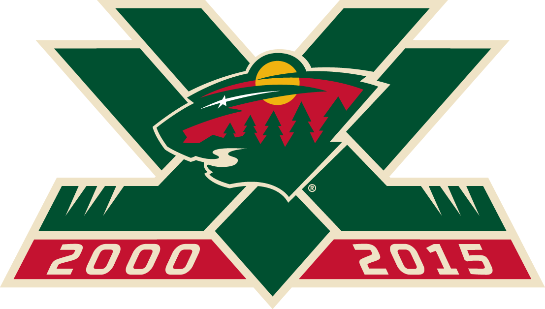 Minnesota Wild 2015 Anniversary Logo iron on transfers for T-shirts